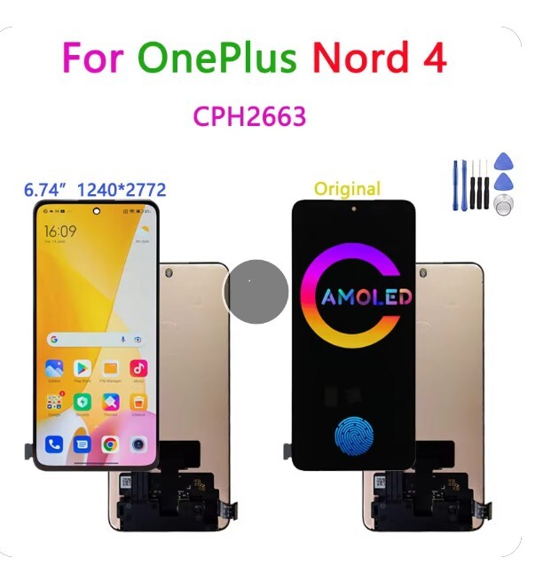 For OnePlus Nord 4 1+ Nord 4 CPH2663 LCD Display Touch Screen
