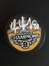 TIM THOMAS  AUTOGRAPHED 2011 S.C.C. BRUINS PUCK  J.S.A. AUTHENTICATED