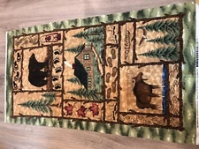 Fabric Flannel Quilt Panel Granola Girl Debbie Fields Tracks Along The Trail OOP