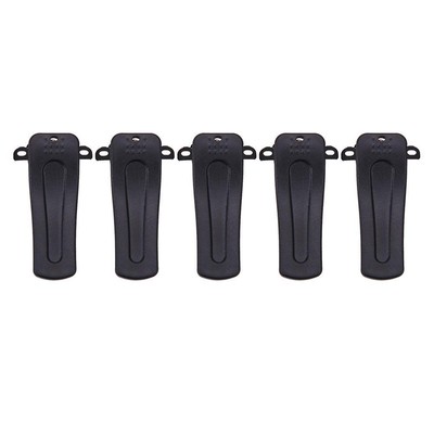 5-Pack UV-5R Belt Clips - Replacement Walkie Talkie Back Clips For Two Way Radio Waist Attachment
