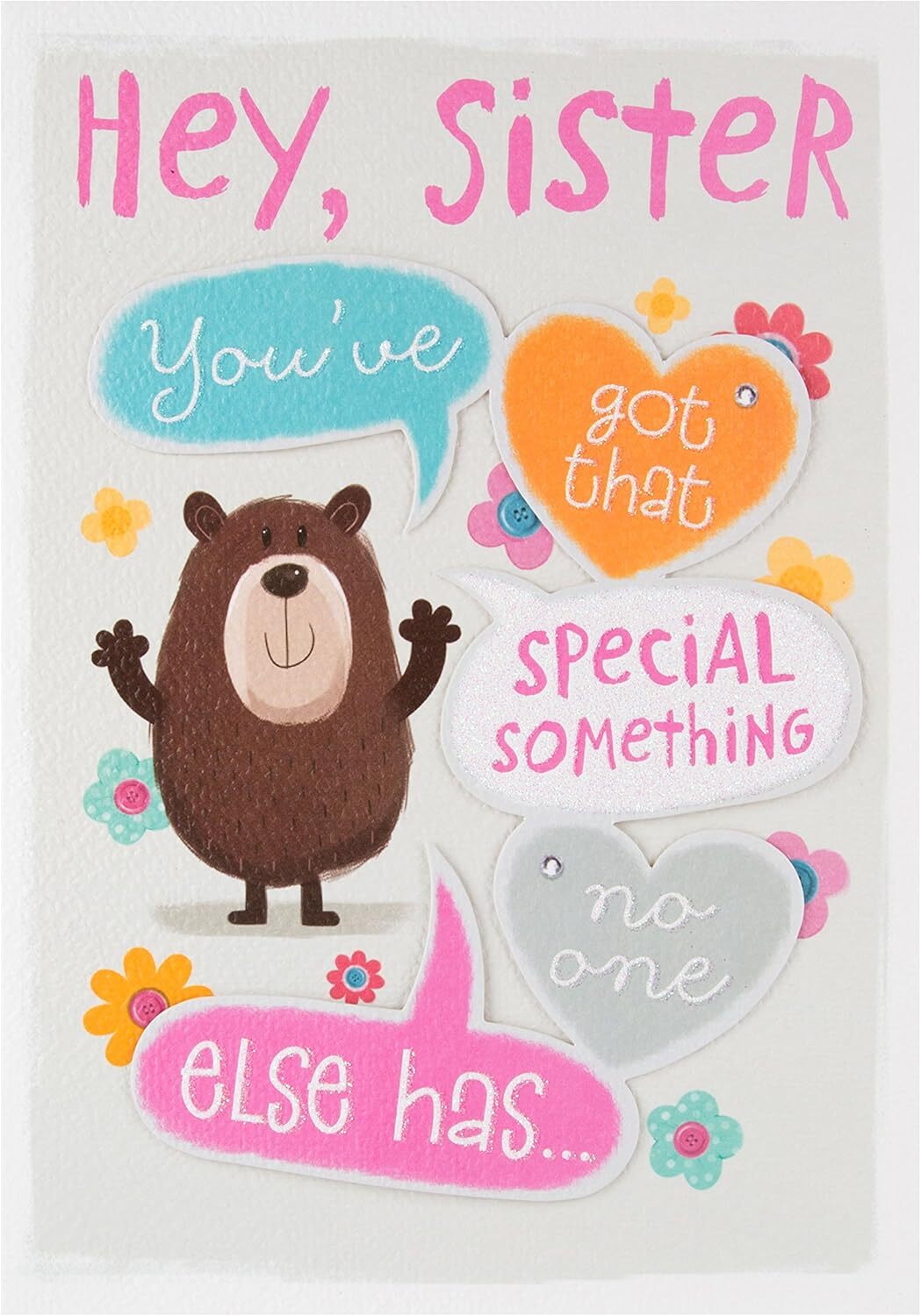 Фирменная открытка на День рождения сестры - Нечто особенное - среднего размера