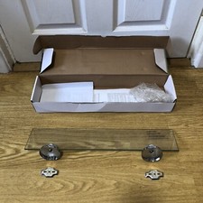 Wickes Boston Glass Shelf Chrome Effect - 50.5 x 10.5cm