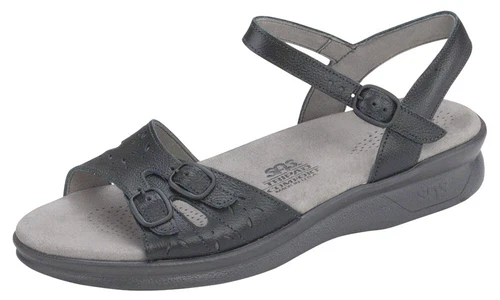 SAS Women's Duo Black Sandal Many Sizes & Widths FREE SHIPPING New In Box