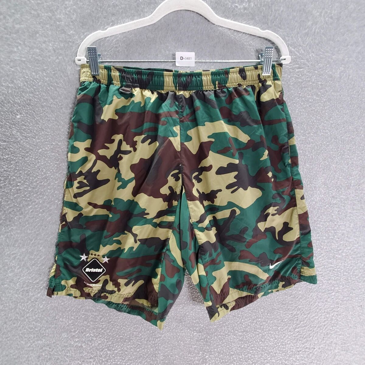 Nike x FC Real Bristol Men Shorts Large Green Camo Embroidered