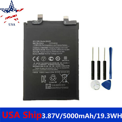 New BN5E Replacement Battery For Xiaomi Redmi Note 11 Pro 5000 mAh + Free Tools