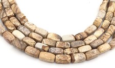 Amazing Multi Colored 4 sided picture Jasper Gemstone beads Stone