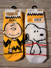Peanuts Charlie Brown Snoopy Ankle Socks Two 2 Pair 2 Packs 4 Pair