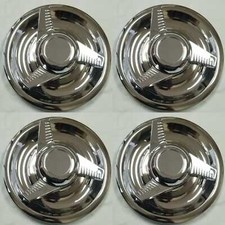 4pcs Chevy Gm Rally Wheel Center Hub Caps 3 Tri-bar Sleek Cap Cover Rings