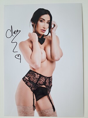 Clea Gaultier Sexy Adult AVN Model signed 20x30cm Foto Autogramm Autograph  IP5