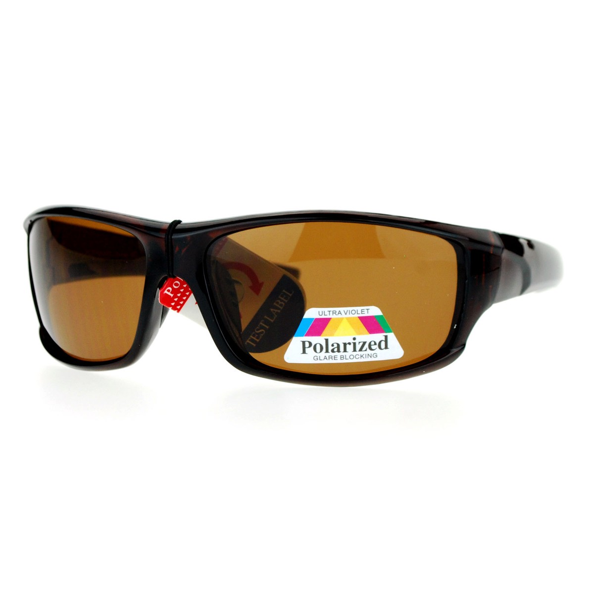 Mens Polarized Lens Sunglasses Oval Rectangular Wrap Sports