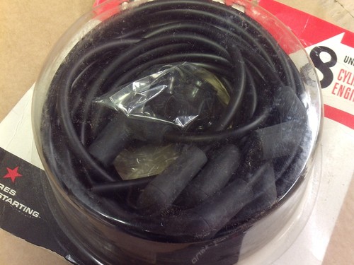 VTG SPARK PLUG WIRE SET V8 #CH14L BLACK COMPLETE IN FACTORY PACKAGE - Picture 2 of 4