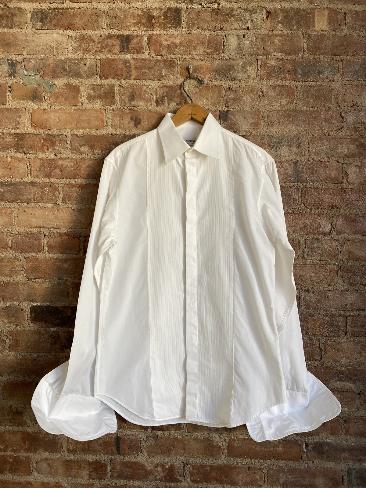 Vintage Giorgio Armani Collezioni Mens Tuxedo Shirt Size