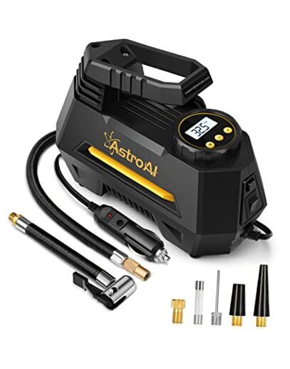 Tire Inflator Portable Air Compressor Tire Air Pump for Car Tires Large Yellow