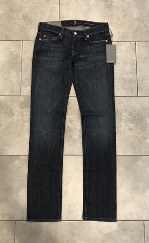 7 Seven For All Mankind Women 25 (29x32) Roxanne Classic Skinny Jeans Dark Wash