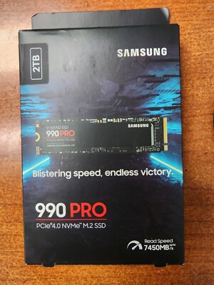 Samsung - 990 PRO 2TB PCIe Gen 4 x4 NVMe (MZ-V9P2T0B/AM)