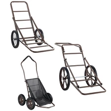 Folding Deer Cart Game Hauler Utility Gear Dolly 500/300 LBS Capacity
