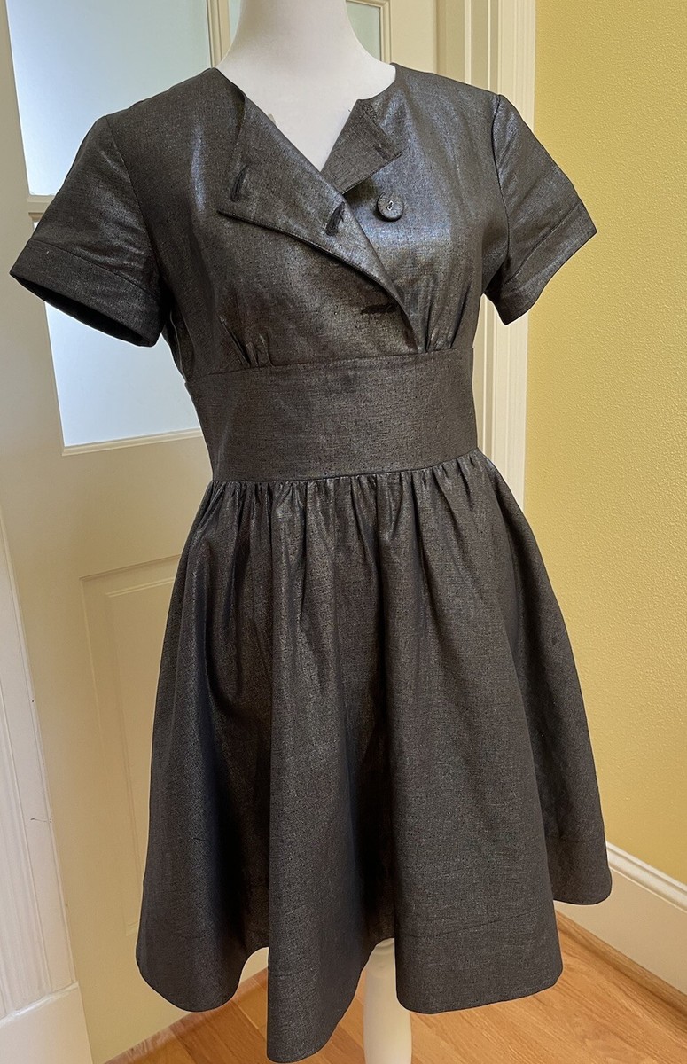 silver rockabilly dress 1950s Halterneck Silver Sparkle Circle Dress from Vivien of Holloway