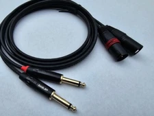 Mogami 6.5mm to XLR Cable Dual TRS 6.35mm to 3 Pin XLR Balanced Cable Mic, DJ