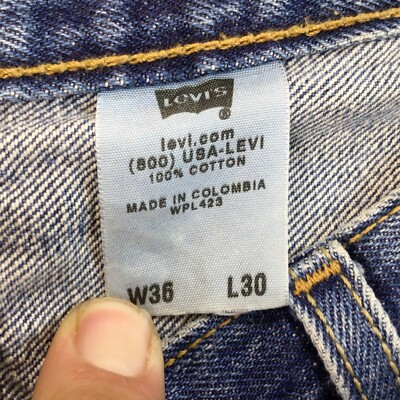 Levis 501 Original Fit Mens Jeans W36 L30-made in columbia | eBay