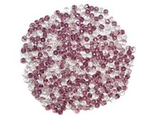 Clear and Purple 2-tone Czech Fire Polished Faceted Glass Beads, 4mm 100pcs P462