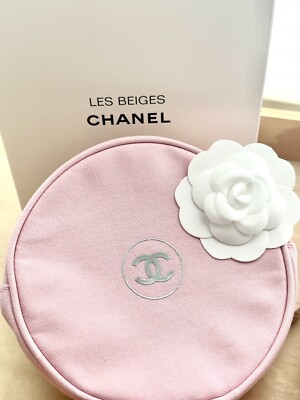 Pink Chanel Makeup Bags Chanel Beauty Pink Round Makeup Cosmetic