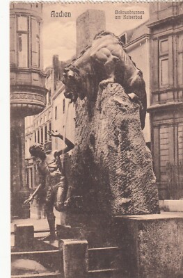 OLD POST CARD ALLEMAGNE GERMANY DEUTSCHLAND AIX-LA-CHAPELLE AACHEN bakouvbrunnen