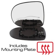 Wing Mirror Glass Renault Clio Mk3 2009-2013 Heated Convex Passenger Side Left