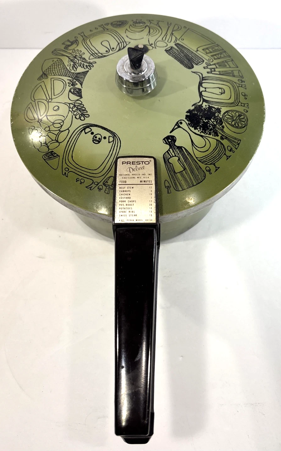 VTG National Presto A409A Pressure Cooker - 4 Quart - Avocado Green