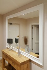 Extra Large Mirror White Modern Big Leaner Wall New 6Ft 9 X 4Ft 9 206cm X 145cm