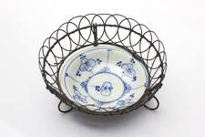 Antique German Miniature Blue Onion Porcelain Bowl 1890 Kitchen Miniature