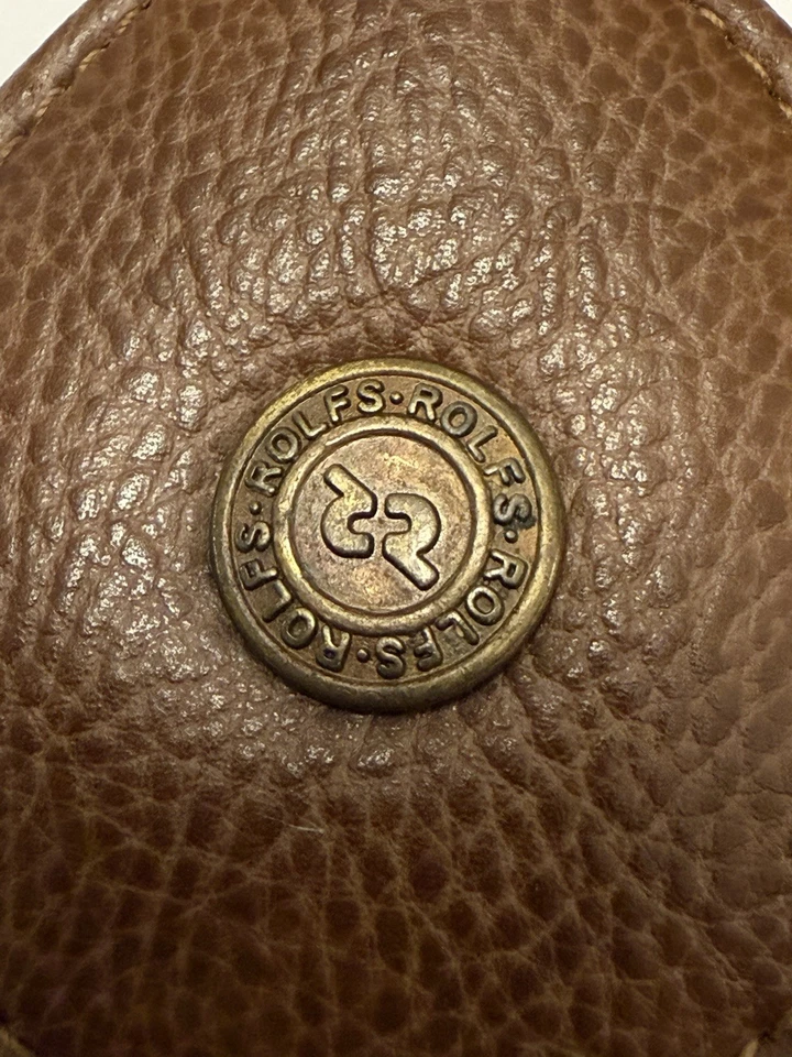 Chaveiro de couro vintage anos 70 Rolfs projetado assinado bolsa charme personalizado limitado - Imagem 2 de 4