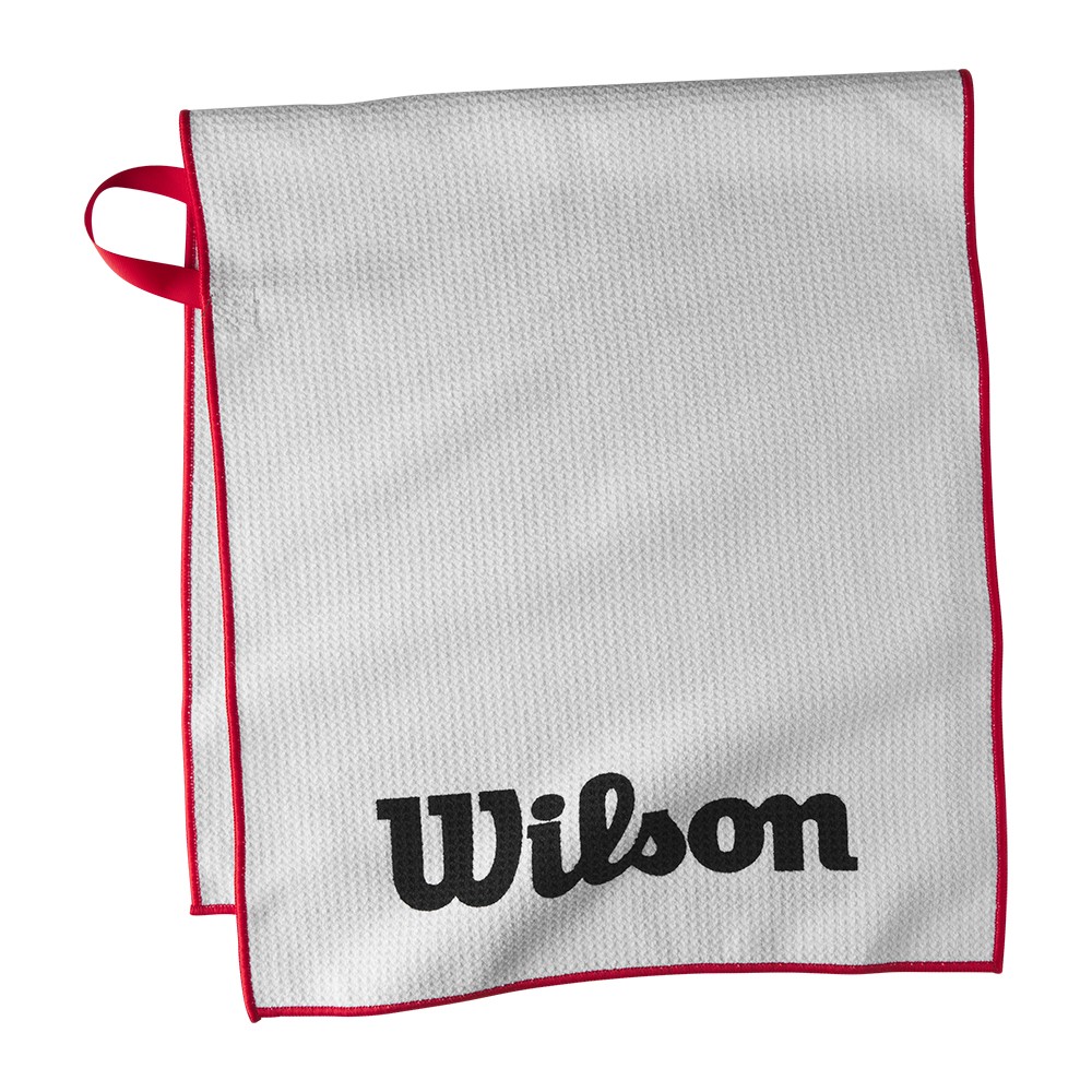 NEW Wilson Tour Caddy Microfiber Golf Towel 16 x 36 - White Red 4090₽