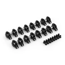 Chevy LS3 1.7 Ratio Aluminum Pedestal Mount Roller Rocker Arm Set Black