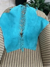 Barnstable Riding Chaps AQUA size 10 Suede Leather Zip Equestrian Made USA
