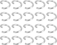 200 StüCk Biegeringe Edelstahl, 5 Mm Spaltringe Metall 0,7 Mm Dicke Offene Ringe