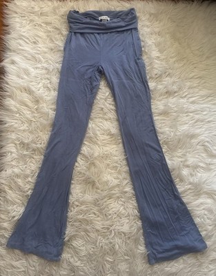Seeking Sunsis Women's Blue Solid Flared Pants Modal/Spandex Size XS Regular