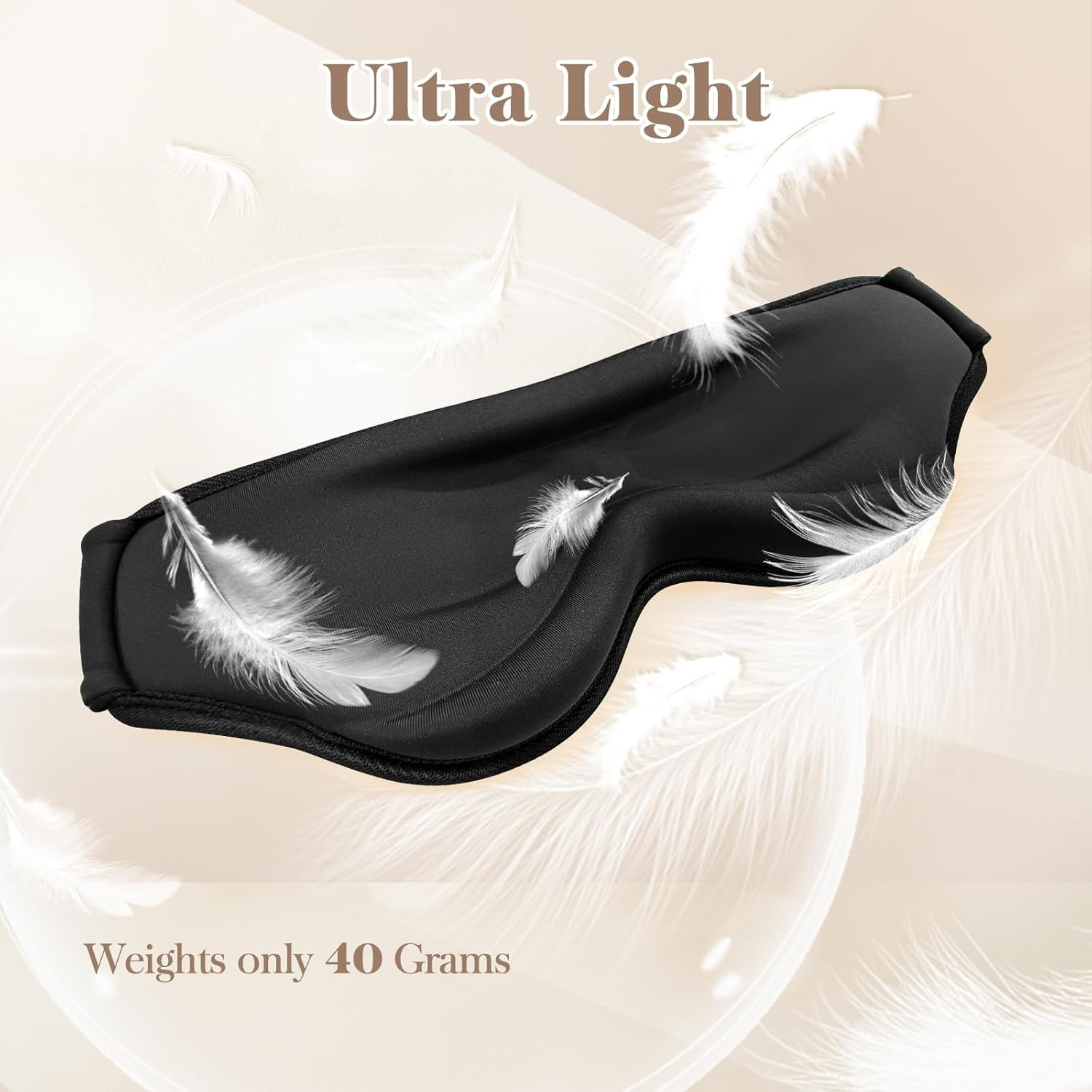 3D Eye Mask Sleep Mask for Men & Women, 100% Pressure-Free & Light Block-Out Eye