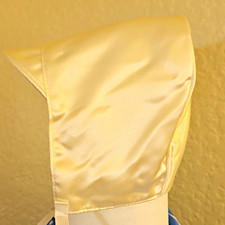 Ivory Satin Solid Baby  Toddler Bonnet Hat w/ Tie Accent, One Size