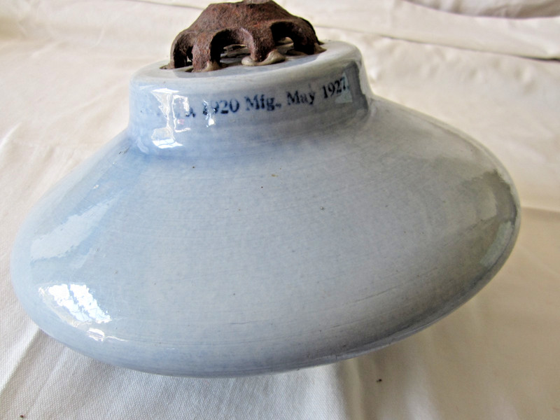 LG VTG 1927 Light Blue Porcelain Disk Round Suspsension Insulator Electric Power