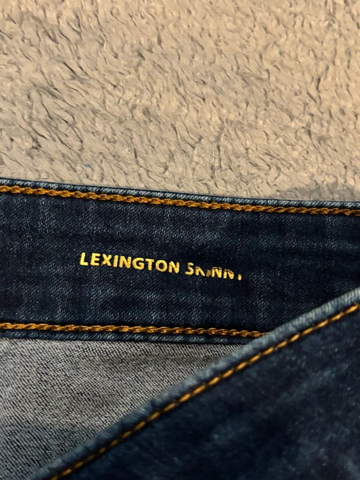 Jones New York Jeans Womens 6 Lexington Skinny Blue Denim Dark Wash Button Fly - Image 3 of 4