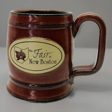 Sunset Hill Stoneware The Fair @ New Boston Coffee Mug Cup Made In USA