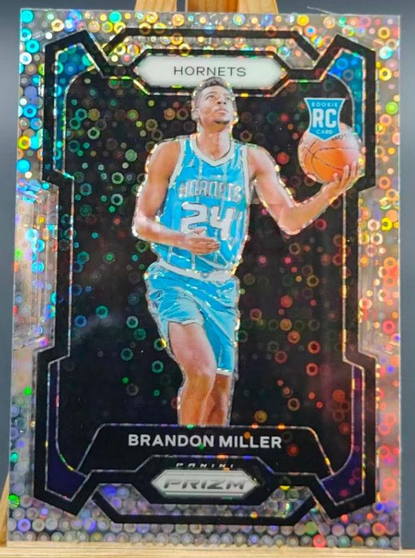 Brandon Miller 2023-24 Panini Prizm Silver Disco RC Charlotte Hornets #152