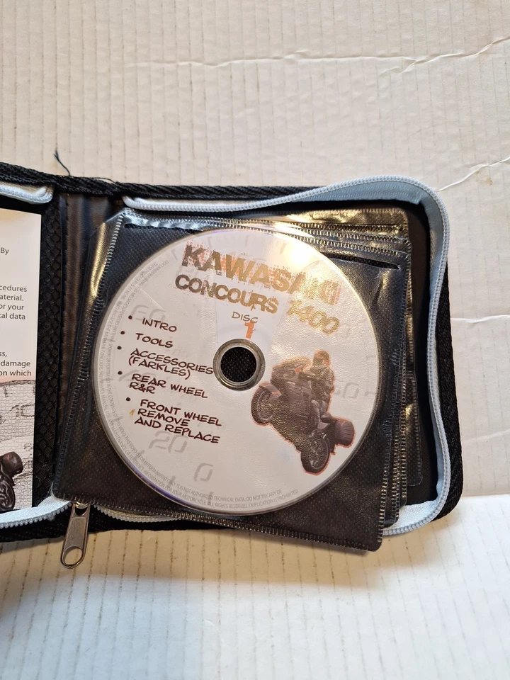 Juego de 10 discos DVD KAWASAKI CONCOURSE 1400 mantenimiento moto Foto 4 de 4