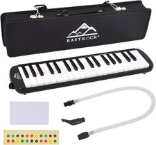 EastRock 37 Key Melodica Instrument, Air Piano Keyboard Soprano style,Pianica wi