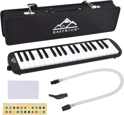EastRock 37 Key Melodica Instrument, Air Piano Keyboard Soprano style,Pianica wi
