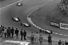 Barrie Maskell Brabham BT21B Ford Holbay leads Cyd Williams Brabha- Old Photo 1