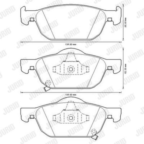 JURID Kit Disques de Frein Avant Ventilé + Plaquette pour Honda Civic (Ix) Fb Fg - Photo 5/5