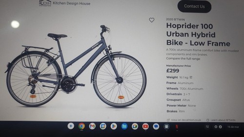 Hoprider 100 Urban Hybrid Bike - Low Frame - Picture 3 of 3