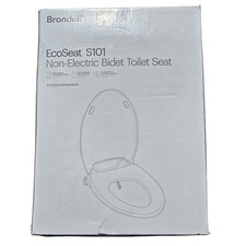 Brondell EcoSeat S101 Elongated Non Electric Bidet Toilet Seat White S101EW READ