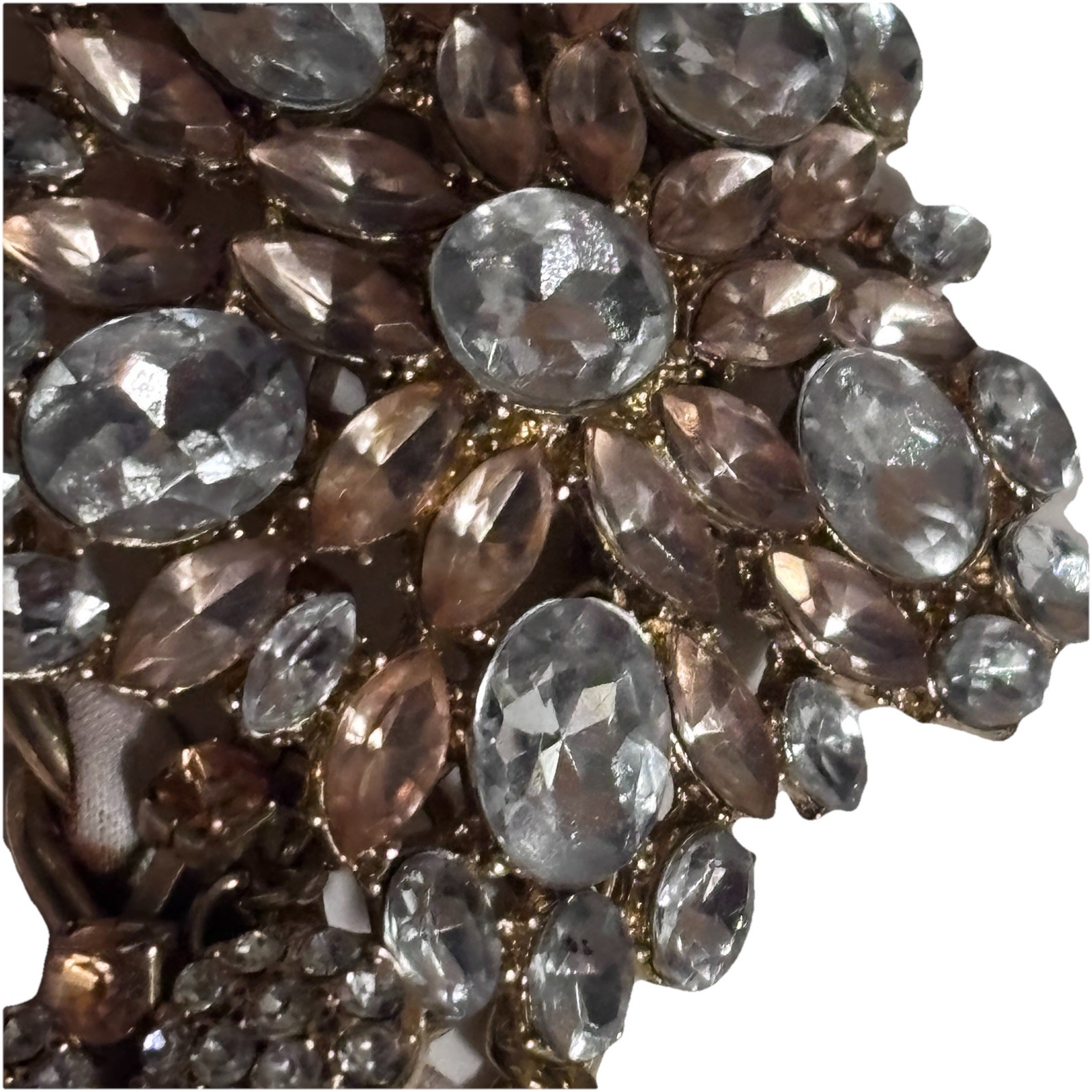 Vintage Rhinestone Statement Collar Multi Strand - image 1